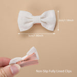 20pcs Baby Girl Hair Bow Clips Fully Lined Alligator Clips Non Slip Baby Barrettes Hair Accessories for Babies Infant Toddlers Kids