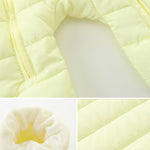 Snowsuit Down Jacket Hooded Romper Jumpsuit Toddler Onesie Winter Outwear for 3-6M Yellow