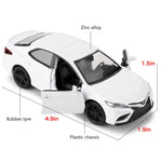 RMZ City 1:36 Camry XSE Car Model, Diecast Pull Back Model Toy Car, Doors Open, Collection Kids Toy for Aged 3 and up, Gift White