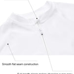 Boys Toddler Rash Guard Long Sleeve UPF 50+ Sun Protection Lightweight Swim Shirt for Baby Kids(White,12-18M)