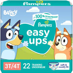 Pampers Training Pants - Easy Ups Boys & Girls Bluey - Size 3T-4T, 124 Count, Children's Potty Underwear (Packaging May Vary)