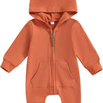 Ledy Champswiin Fall Baby Clothes Newborn Boy Girl Hoodie Romper Long Sleeve Jumpsuit Winter Infant One Piece Outfit