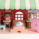 nunukids Doll House for 3Y+ Accessories and Furniture Vibrant Playhouse for Kids 4-8 Dollhouse Furniture Set 29pcs Pretend Play Furniture Toys for Boys Girls Toddlers