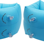 10Leccion 2 Pack Inflatable Arm Floaties for Toddlers, Blow up Water Wings for Kids, Swimming Arm Bands Floatation for Children and Adults 30-150LBS(Blue and Orange)