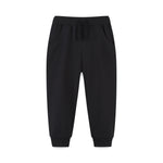 AMIYAN Toddler Boys 100% Cotton Sweatpants Active Soft Joggers Pants with Decorative Drawstring Black 5T