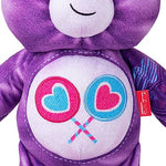 Care Bears 14" Medium Plush Denim Bear - Share Bear - Purple Plushie for Ages 4+ – Stuffed Animal, Super Soft and Cuddly – Good for Girls and Boys, Collectors, Great Valentines Day Gift for Kids