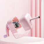 Pencil Sharpener Manual Sharpener with Handle Stationery Supplies Portable Suitable for Office Home,Pink