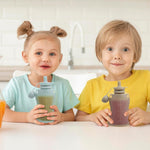 Eascrozn Reusable Baby Food Pouches, 4 Pack with Straw Squeezable Pouches for Toddlers, BPA-Free, Refillable Silicone Baby Food Storage Containers, 5 oz