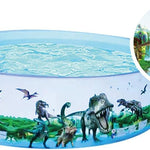 Play Pool for Kids Plastic Outdoor Swimming Pool Non-inflatable Folding Round Water Pool Children Snapset Swimming Pool(8FT (244CM x 38CM),Dinosaur)