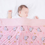 Donsonny Baby Blanket for Boys Girls Soft Minky with Double Layer Dotted Backing, Cartoon Printed 30 x 40 Inch Toddler Blanket (Rainbow Horse)