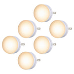 Lights By Night Mini LED Night Light, Plug-In, Dusk to Dawn Sensor, Warm White, Compact, Ambient Lighting, LED Lights for Bedroom, Bathroom, Nursery, Hallway, Kitchen, 45176, 6 Pack