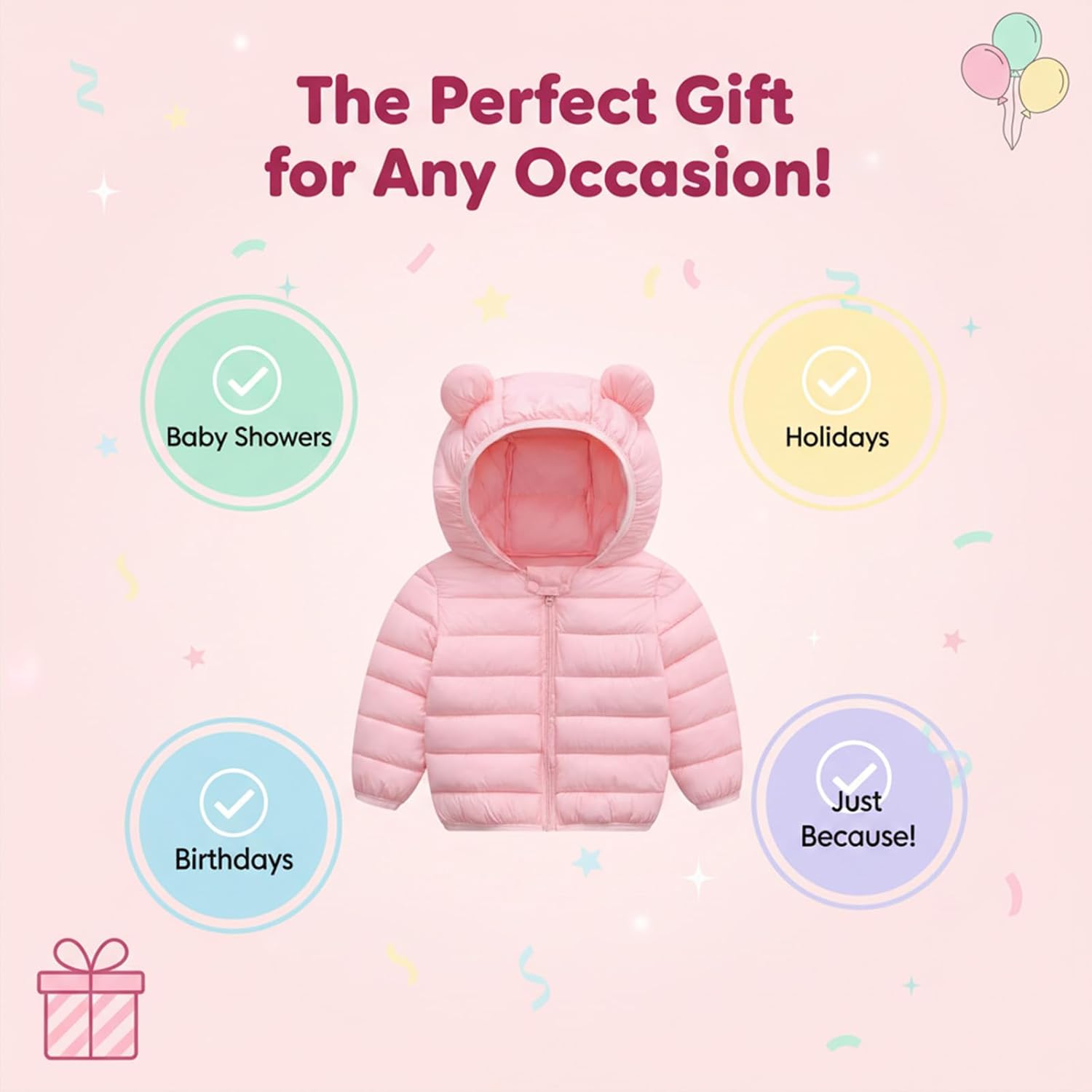 Baby Boys Girls Winter Fall Coats for Kids Toddler Light Puffer Down Jacket with Hoods Infants Padded Outerwear Dark Blue 6-12 Months