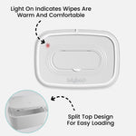 Lulyboo Warm Wipe Dispenser - Baby Wipe Warmer with Adjustable Temperature, Quick-Heating, Soft Silicone Cover, Easy-Refill Design, Ideal for Sensitive Baby Skin, Keeps Wipes Warm & Fresh