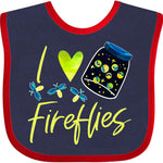 inktastic I Love Fireflies Baby Bib