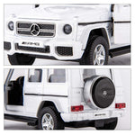 TGRCM-CZ 1:36 Scale Benz G63 Car Model for Kids, Alloy Pull Back G Wagon Vehicles Toy Car for Toddlers Kids Boys Girls Gift (White)