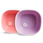 Munchkin® Splash™ 4 Piece Toddler Divided Plate and Bowl Dining Set, Pink/Purple