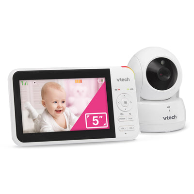 Vtech baby monitor with display and camera on a white background