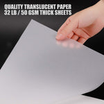 Bachmore 9”x12” Artist’s Tracing Paper Pad, 75 Sheets – Translucent Tracing Paper for Pencil, Marker and Ink - Trace Images, Sketch, Preliminary Drawing, Overlays 32 LB / 50 GSM