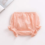 3PC Shorts Set Newborn Baby Girls Boys PP Pants Cotton Linen Blend Cute Floral Bloomers Triangle Shorts