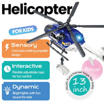 ANJARU Helicopter Toy with Lights and Sound,Simulative Rescue Helicopter Toddler Kids Toys for Kids Aged 3 4 5 6 Pull-Back Propeller Army Toys Toddler Kids Boys Gifts (Police.-Helicopter)