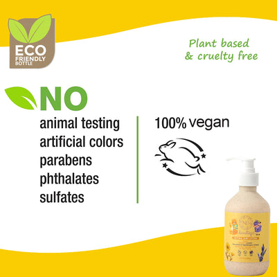 Nü Boutìq Organic Vegan Baby Lotion, Moisturizing and calming kids body lotion with Calendula & Lavender, newborns All Skin Types, New Biodegradable bottle(300g), 10.60 Fl Oz (Pack of 1)