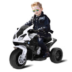 Costzon Kids Electric Ride on Motorcycle w/Headlights &Music, Pedal, Licensed BMW 6V Battery Powered 3 Wheels Motorcycle Toy for Children Boys & Girls (Black)