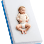 Tivellary Dual-Sided Crib Mattress – Gel Memory Foam Infant & Toddler Mattress, Breathable Hypoallergenic Removable Cover, Fits Standard Cribs 52"x27.5"x5''
