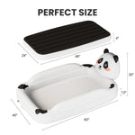 Floisdace Inflatable Travel Bed with High Speed Pump, Portable Kids Air Mattress with Safety Bumpers, Toddler Travel Bed for Trip Camping Sleeplovers, Separate Mattress Design (60"-Panda)