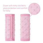 Pro Goleem Car Seat Strap Covers for Babies Girl Soft Car Seat Strap Shoulder Pads for All Car Seats, Stroller, Pushcar, Pink