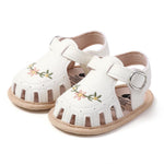 LAFEGEN Baby Boys Girls Summer Sandals Non Slip Soft Sole Outdoor Infant Toddler First Walker Crib Shoes(0-18Months) 12-18 Months Toddler, 15 Ivory