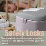 GOGO pure Baby Wet Wipes Warmer & Dispenser, Holder and Case - Purple, Playful/Cute, with Easy Press On/Off Switch, Holds 100 Wipes, Worldwide Use