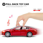 gidoyi Toy Car Model S Alloy Model Cars Pull Back Vehicles 1/32 Scale Car Toys for Toddlers Kids (Red)