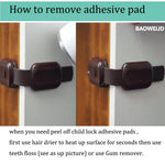 Child Safety Cabinet Locks for Baby Proof,Child Proof Safety Locks for Cabinets,Drawers,Cupboard,Oven,Fridge,8Packs Brown Locks,BAOWEIJD