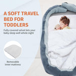 DEYGIA Kids Travel Bed, Removable Kids Floor Bed, Toddler Crib for Napping, Camping, Traveling for Kids 2-8 Years Old