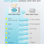 Baby Wipes, Momcozy Nose Saline Baby Wipes, Made Only With Natural Saline, No Additives, 100% Biodegradable, Unscented & Hypoallergenic for Sensitive Skin, Easy to Carry, 90 Count (Packs of 3)
