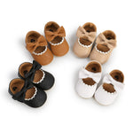LAFEGEN Baby Girls Mary Jane Flats with Bownot Non Slip Soft Sole PU Leather Newborn Infant Toddler First Walker Cirb Dress Shoes, 0-6 Months Infant, 12 Black