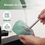 haakaa Mini Meal Silicone Storage Containers,8 oz Silicone Baby Food Containers with Airtight Lids,Reusable Baby Food Jars for Purees, Fruits & Snacks-Microwave & Dishwasher Safe,4 Pack, Pea Green