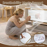 Mariserenity Rocking Baby Bassinet Bedside Sleeper, Detachable Portable Bassinet & Adjustable Crib with 8 Heights, Breathable Mesh, Storage Basket & Mobile Toy for Newborns to Toddlers(Oatmeal)