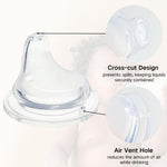 4 Pack Replacement Silicone Spout Compatible with NUK Active and Learner Cups, Clear Silicone Dishwasher Safe No Spill BPA Free Nipple Replacement Spouts