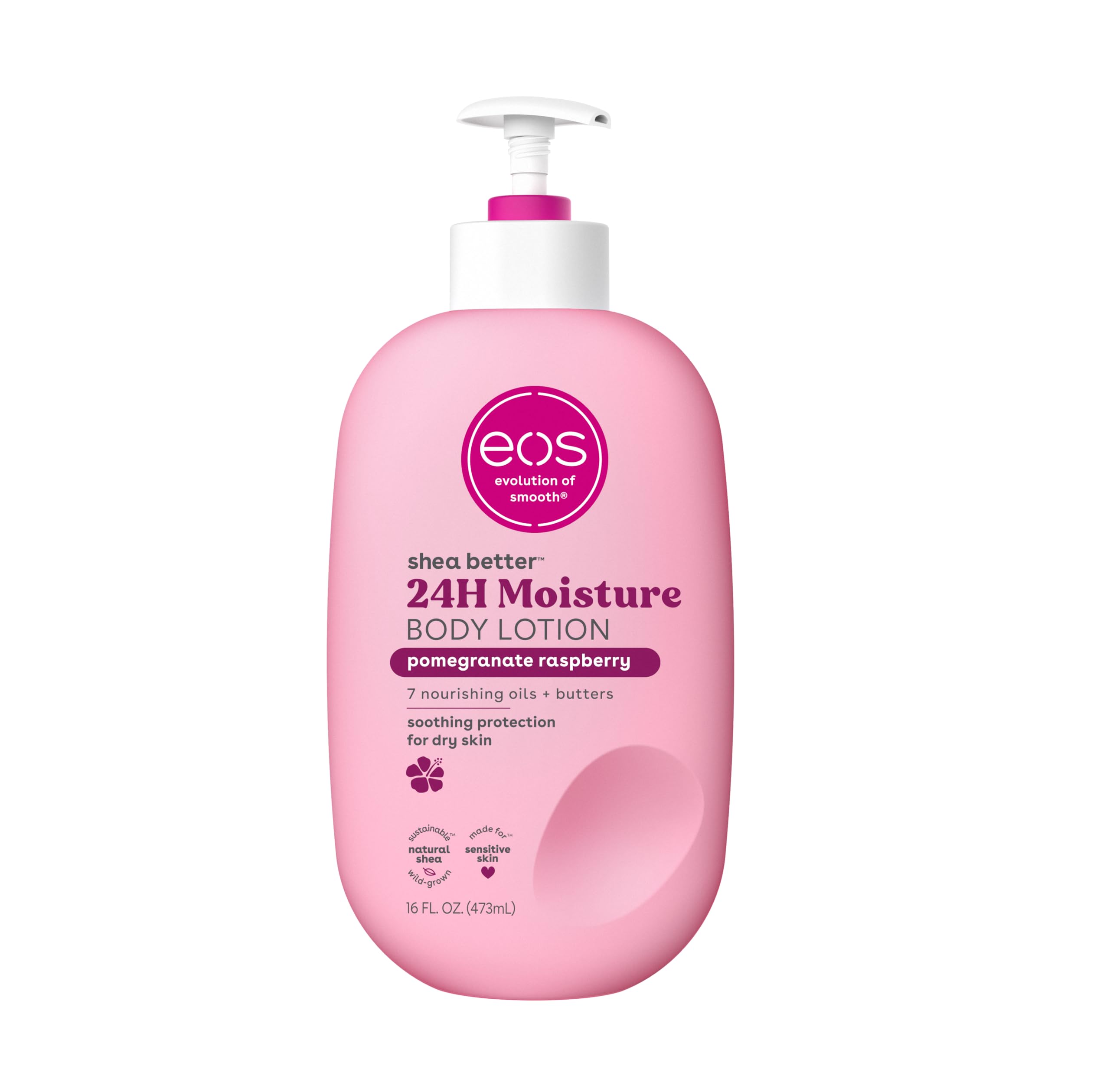 eos Shea Better Body Lotion- Vanilla Cashmere, 24-Hour Moisture Skin Care, Lightweight & Non-Greasy, Made with Natural Shea, Vegan, 16 fl oz