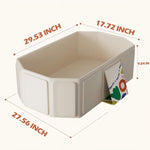 IcyByte Baby Foldable Kids Bathtub for Infants to Toddler with Non-Slip Base,Easy Storage,Perfect for Small Spaces,White