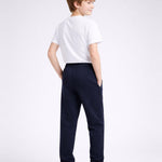 3 Pack Boys Lightweight Jogger Pants, Youth Athletic Sweatpants, Kids Toddlers Clothes Apparel (Set 7, Small) Navy