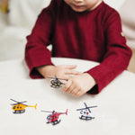 Alloy Mini Helicopters Model Toy - Police, Fire, Engineering Work, Military Helicopter - Diecast Helicopters with Spinning Propellers, Birthday Party Favors for Kids