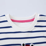 Funnymore Toddler Girl's Sweatshirt Long Sleeve Shirt Clothes Spring Fall Winter Crewneck Pullover Sweater Outfits Top Clothing Navy/White Stripe Rainbow 5t