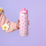 Ello Kids Pop & Fill 12oz Toddler Water Bottle with Quick Fill Lid, Double-Wall Vacuum Insulated Stainless Steel, Leak Proof, BPA Free, Sip & Chug, For School, Lunchboxes, Preppy Cherries