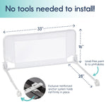 Hiccapop Convertible Crib Bed Rail for Toddlers, Crib Rail Guard with Reinforced Anchor Safety