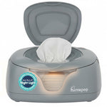 Hiccapop Baby Wipe Warmer and Baby Wet Wipes Dispenser | Baby Wipes Warmer for Babies | Diaper Wipe Warmer with Changing Light, Gray