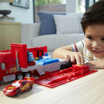Mattel Disney and Pixar Cars Transforming Mack Playset, 2-in-1 Toy Truck & Tune-Up Station with Launcher, Lift & More