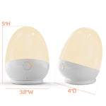 ZUZUKID Touch Egg Night Light for Baby Nursery, Rechargeable Portable Kids Nightlight Lamp with 1-6H Feeding Timer, 3 Color Temperatures Dimmable, Ideal for New Moms of Toddlers