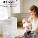 HAUTURE Bottle Sterilizer and Dryer, 6-in-1 Baby Bottle Sterilizer (Esterilizador de Biberones), 10 Bottles Capacity, Electric Steam Bottle Sanitizer for Baby Bottles, Breast Pump Parts & Pacifiers
